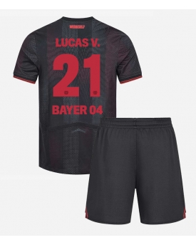 Bayer Leverkusen Lucas Vazquez #21 Maglia Gara Casa Repliche 2025-26 Bambino Maniche Corte